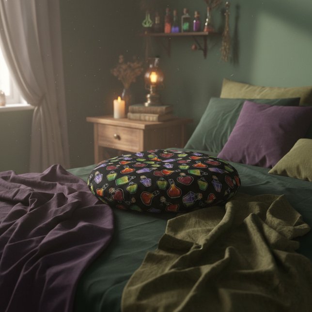 Coussins Ronds Écharpe inspirée par l'alchimie des Imaginaires (Créateur téléchargé)