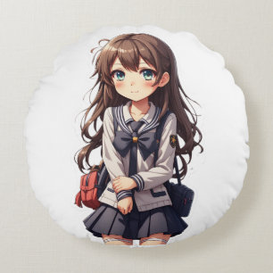 Coussins Ronds École japonaise d'Anime
