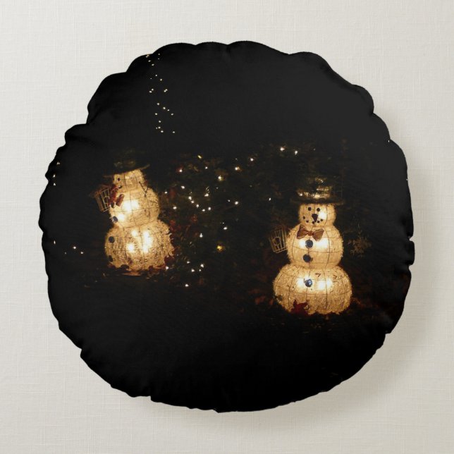 Coussins Ronds Écran Luminaire Snowman (Devant)