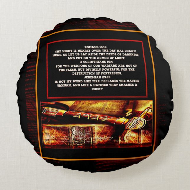 Coussins Ronds Écritures Photos 02 (Devant)