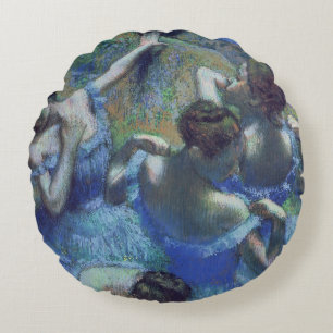 Coussins Ronds Edgar Degas Blue Dancers, c.1899