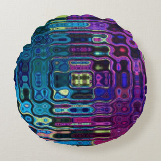 Coussins Ronds Effet d'ondulation psychédélique 
