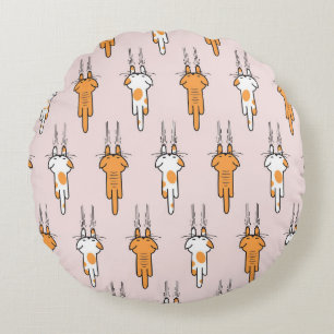 Coussins Ronds Égratignure de chat sans couture motif