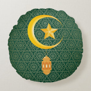 Coussins Ronds Eid al Fitr Moubarak Ramadan Kareem Moon Star