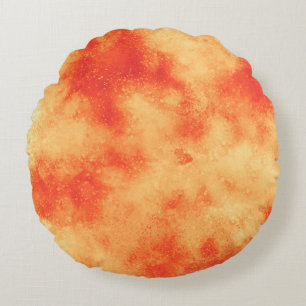 Coussins Ronds Elégant effet nuage Storm motif Orange