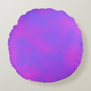 Coussins Ronds Elégant effet nuage Storm motif rose bleu