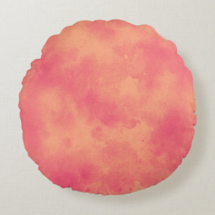 Coussins Ronds Elégant effet nuage tempête motif pêche orange