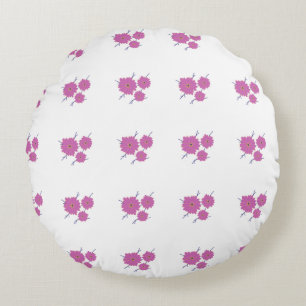 Coussins Ronds Élégant floral rose