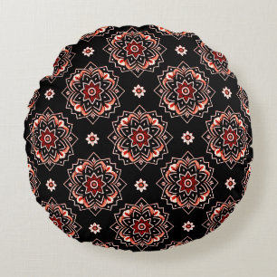 Coussins Ronds Élégant modèle floral Mandala Boho