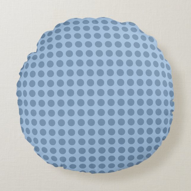 Coussins Ronds Elégant professionnel pastel bleu uni couleur (Devant)