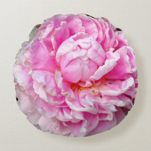 Coussins Ronds Elégant rose peony blanc floral jardin photo