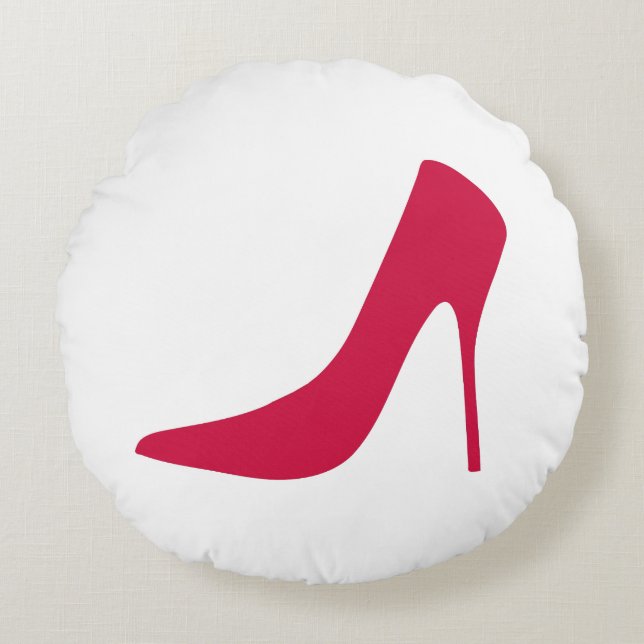 COUSSINS RONDS ÉLÉGANT ROUGE HAUT TAUX ET POIS  (Devant)