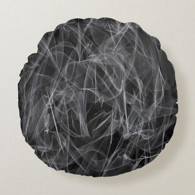 Coussins Ronds Élégante Fumée - Esthétique mystique (Devant)