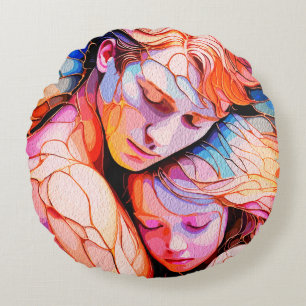 Coussins Ronds Embrace Ethereal Guardian - Imaginaire en verre