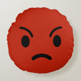 Coussins Ronds Emoji fâché