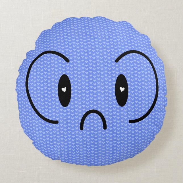 Coussins Ronds Emotinos nosty kawaii (Devant)