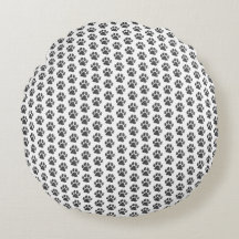 Empreinte de patte de chien noir et blanc en linog