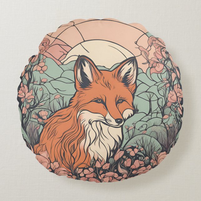 Coussins Ronds Enchanted Woodland Fox D9 (Devant)