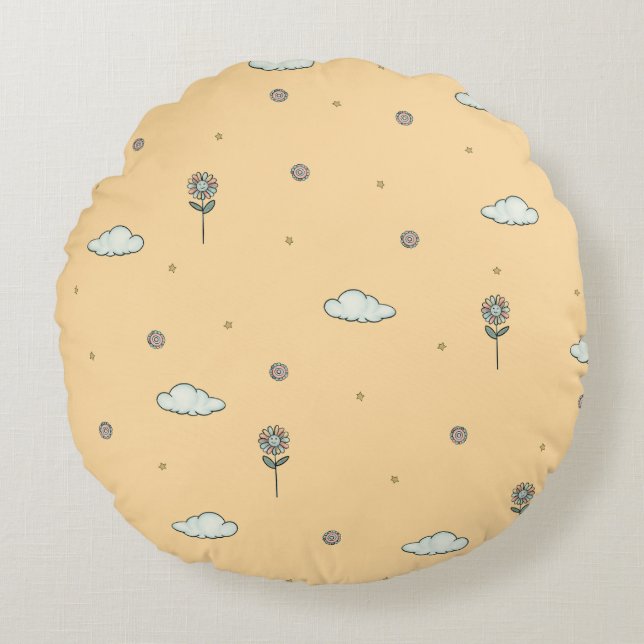Coussins Ronds Enchanter chambre enfants Peach (Devant)