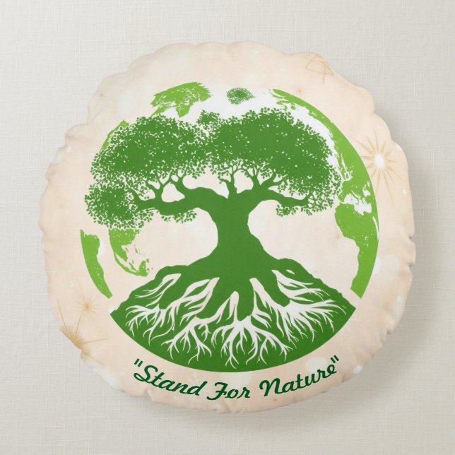 Coussins Ronds "Ensemble Pour La Nature" (Devant)