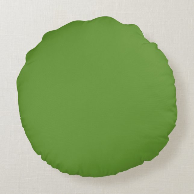 Coussins Ronds Épinette mue Vert couleur uni (Dos)