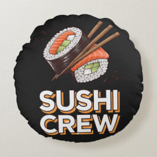Coussins Ronds Équipage de sushi