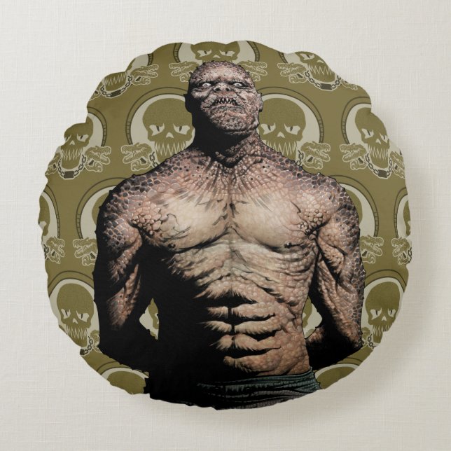 Coussins Ronds Équipe de suicide | Killer Croc Comic Livre Art (Devant)
