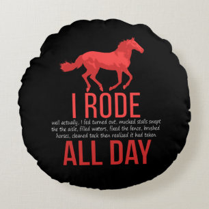 Coussins Ronds Équitation - Cheval Ride Cadeau