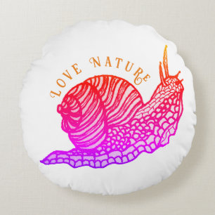 Coussins Ronds Escargot dans le style graphique