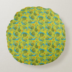 Coussins Ronds Escargots d'automne