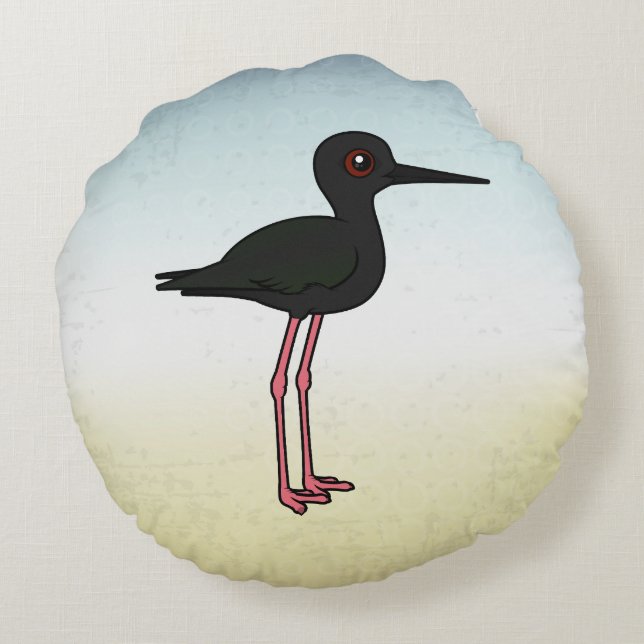 Coussins Ronds Étalon noir Birdorable (Dos)