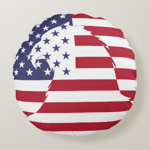 Coussins Ronds États-Unis Aigle Bald American National Ani