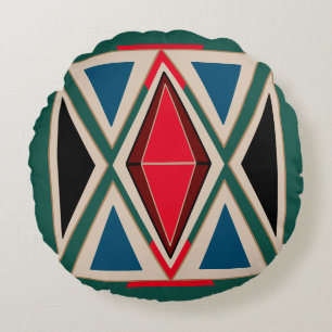 Coussins Ronds Ethno-Green Boho