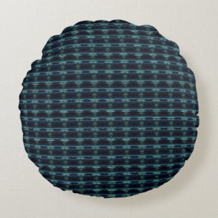 Coussins Ronds Etoiles arc-en-ciel bleu vert, Motif Artdeco