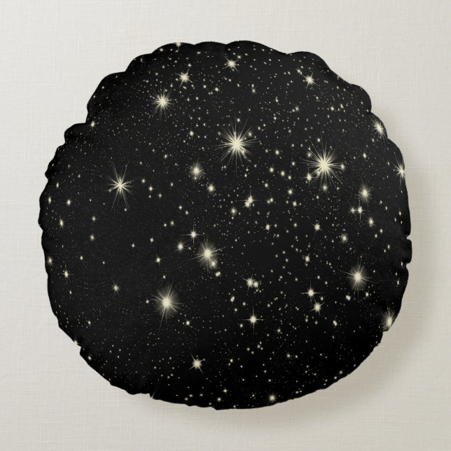 Coussins Ronds étoiles de nuit ciel étoilé ciel (Devant)