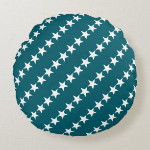 Coussins Ronds Étoiles Sombre turquoise Minimal moderne