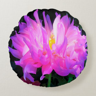 Coussins Ronds Étonnant Cactus rose et violet Dahlia
