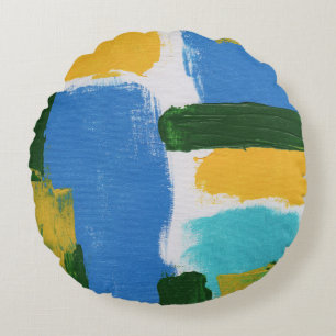 Coussins Ronds Expression Abstraite n° 3 par Michael Moffa