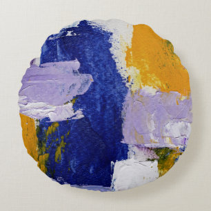 Coussins Ronds Expression Abstraite no 9 de Michael Moffa