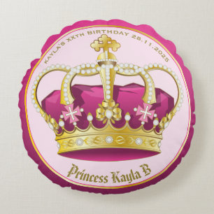 Coussins Ronds Faites votre propre élégante perle de Couronne ros