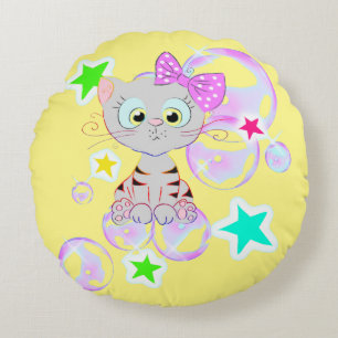 Coussins Ronds Fan Kitten