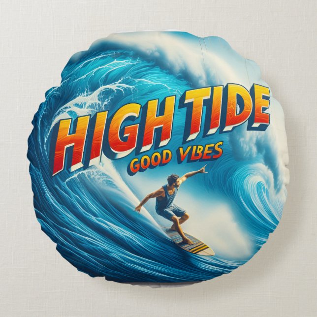 Coussins Ronds Faux Wrapped Canvas Print (Devant)