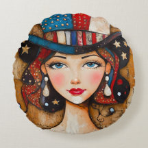 Femme américaine patriotique