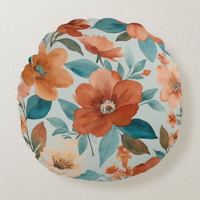 Coussins Ronds Ferme florale (Devant)