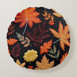 Coussins Ronds Feuilles d'automne de Boho