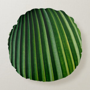 Coussins Ronds Feuilles de palmiers verts