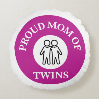 Coussins Ronds Fier maman des jumeaux