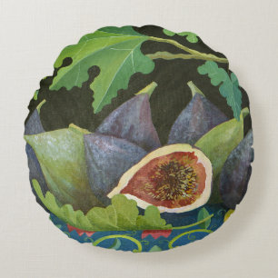Coussins Ronds Figues sur le noir 2014