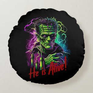 Coussins Ronds Film d'horreur Frankenstein Monster, Halloween Tho