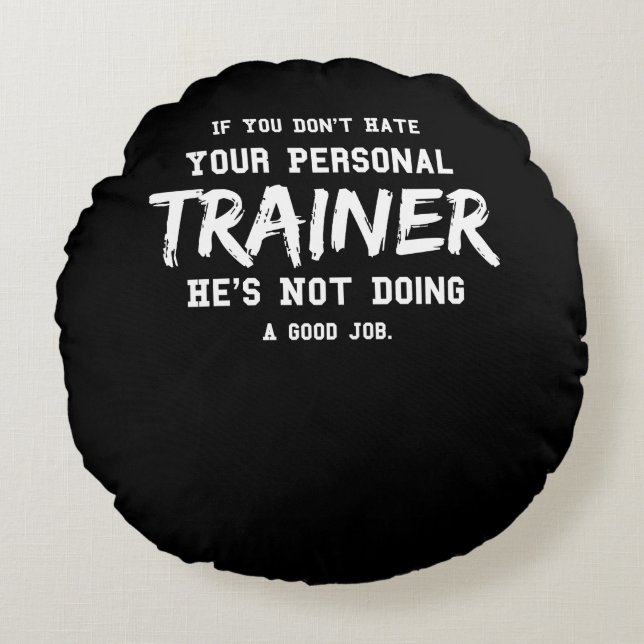 Coussins Ronds Fitness Personal Trainer Gym Motivation (Devant)